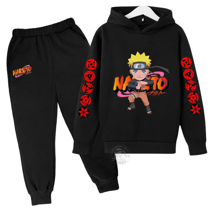 Naruto Akatsuki Cloud Hoodie Girls Boys Fashion Printed Pullover Jesień i zima Wygodna odzież uliczna Najlepiej sprzedający się garnitur