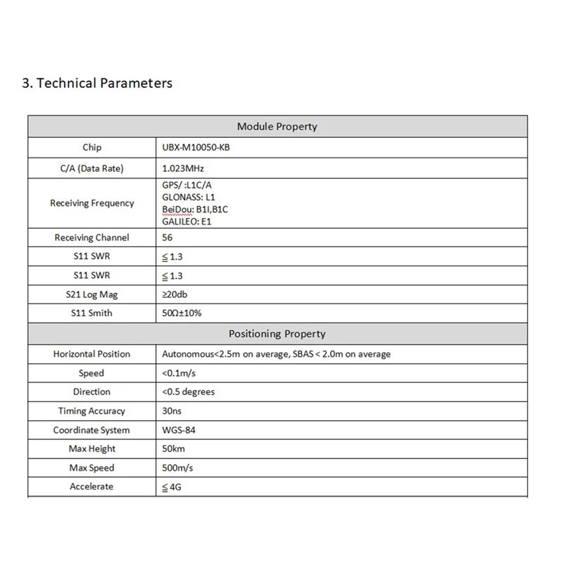 T82C Hot Sale-VK2828U10G5LF GPS Module Built-In LNA GPS+Beidou+GLONASS+Galileo Flight Control Module Acreage Meter