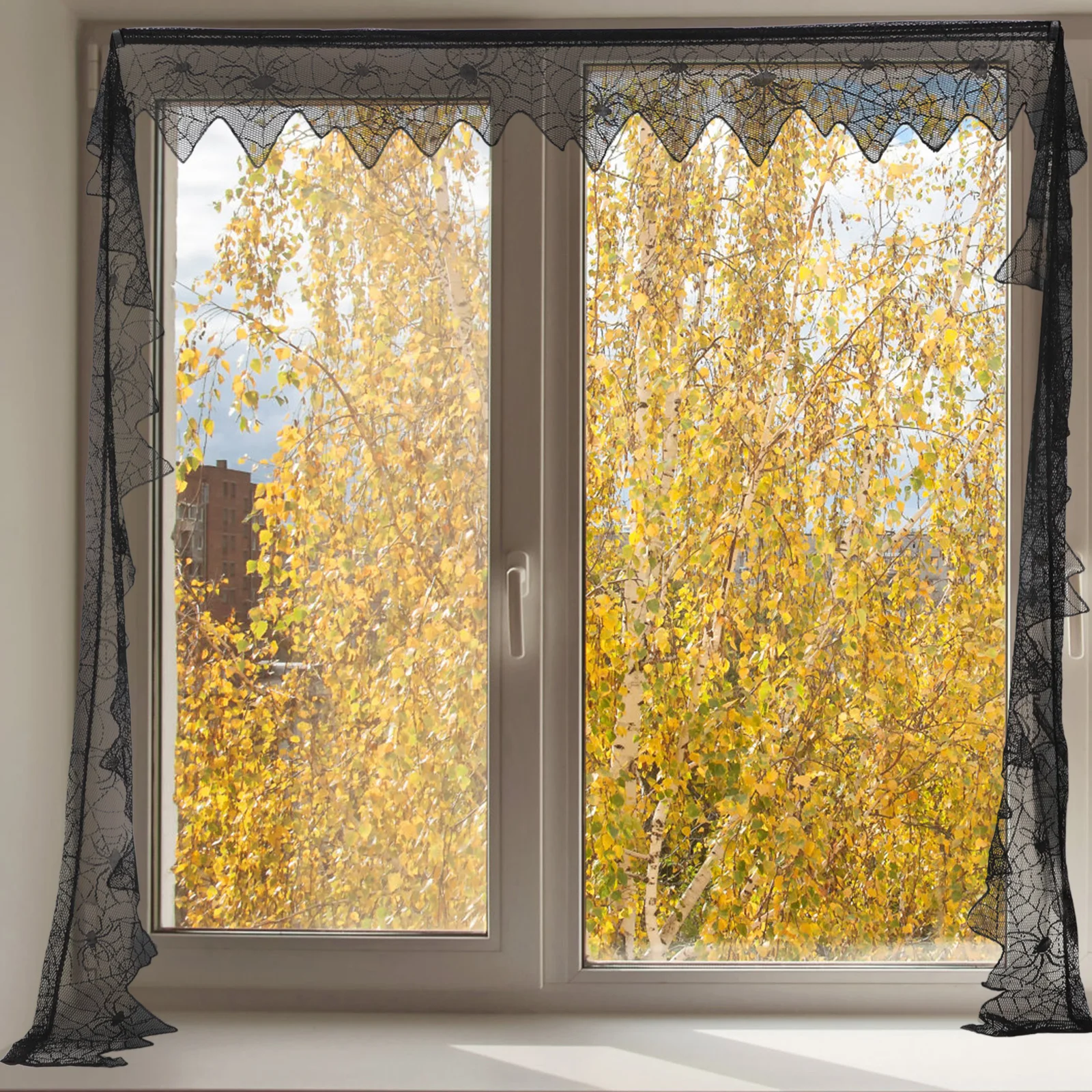 

Halloween Horizontal Spider Web Decorative Door Horror Party Supply Creepy Pattern Spooky Decor Festival Background Halloween