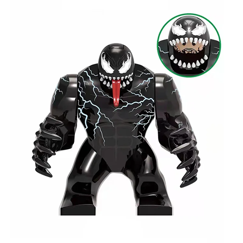 Marvel Action Figure Mini Block Man Super Hero Series Venom Massacre Adult and Child Puzzle Assembly Block Toy Decoration Gift