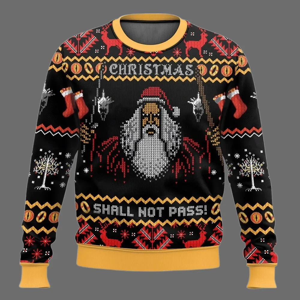 

You Shall Not Pass The Lord of The Rings Ugly Christmas Sweater Pullover Funny Holiday Party Xmas Sweater Gift for Men 2025/26
