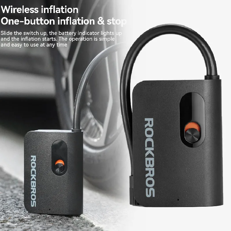 

Mini Portable 70psi Bicycle Electric Pump AV/FV Tire Inflator Electric 2600mAH Type-C Air Pump Bike Accessories