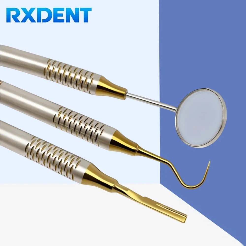 1Pcs Dental Teeth Cleaning Tool Mouth Mirror/explorer Probe/blade Handle Stainless Steel Dentist Instrument tools