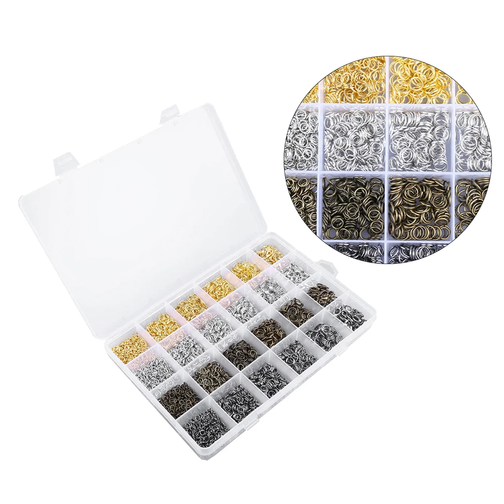 DIY مستلزمات صناعة المجوهرات سبيكة قلادة مجموعة موصل خواتم الخرز أدوات حرفية عدة لقلادة سوار أقراط DIY بها بنفسك