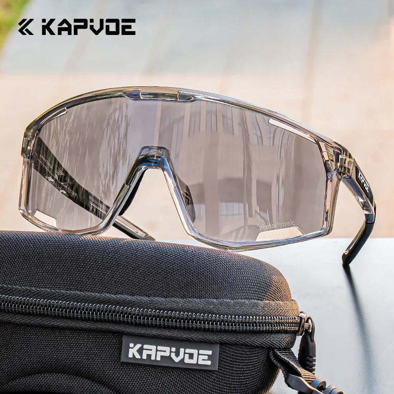 

Kapvoe Photochromic Cycling Glasses Sunglasses for Men's Cycle Sun Glasses MTB UV400 Goggles Woman Road Bike Bicycle Eyewear