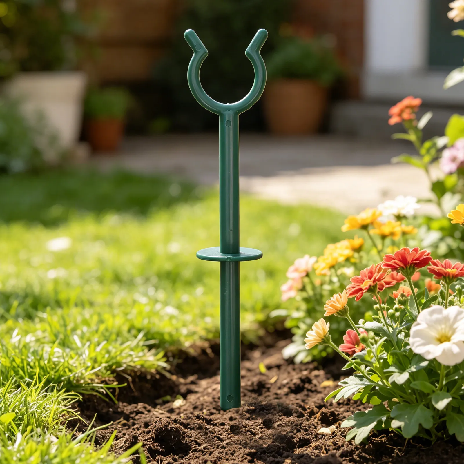 10Pcs Garden Hose Holder Stakes Outdoor Heavy Duty Hose Guide Brackets Yard Watering Pipe Support Lawn Patio Organizer