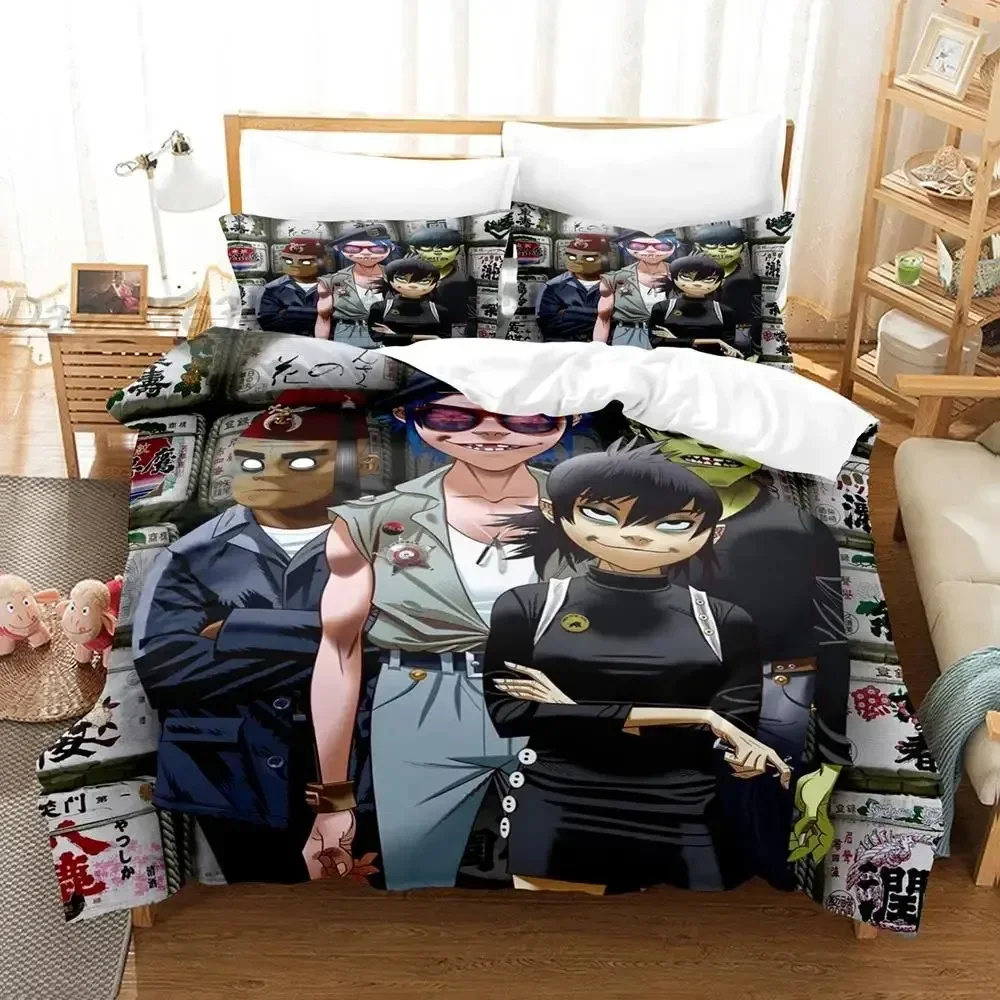 

Gorillaz Bedding Set 3D Single Twin Full Queen King Size Bed Set Aldult Kid Bedroom Duvet cover Sets 3D Print Game bed sheet set