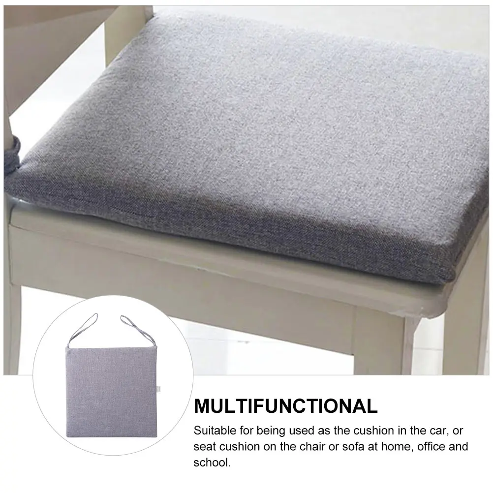 

Support Linen Cushion Cushions Sofa Chair with Cover Grey Polyester (Polyester)