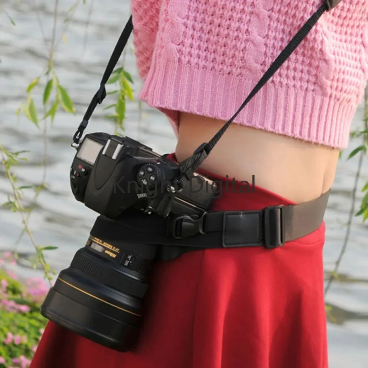 Photography Adjustable Camera Waist Belt Band Strap Mount To Hold SLR DSLR Camera Holder Traveling Bicycling Secure Belt