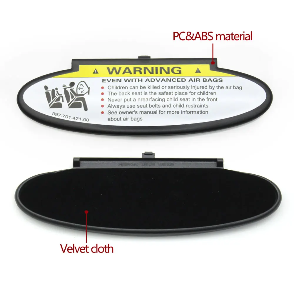 Car Interior Makeup Sun Visor Vanity Mirror Cover or Assembly For Porsche Boxster Cayman 986 987 CARRELA TARGA GT2 GT3 996 997 - view 3