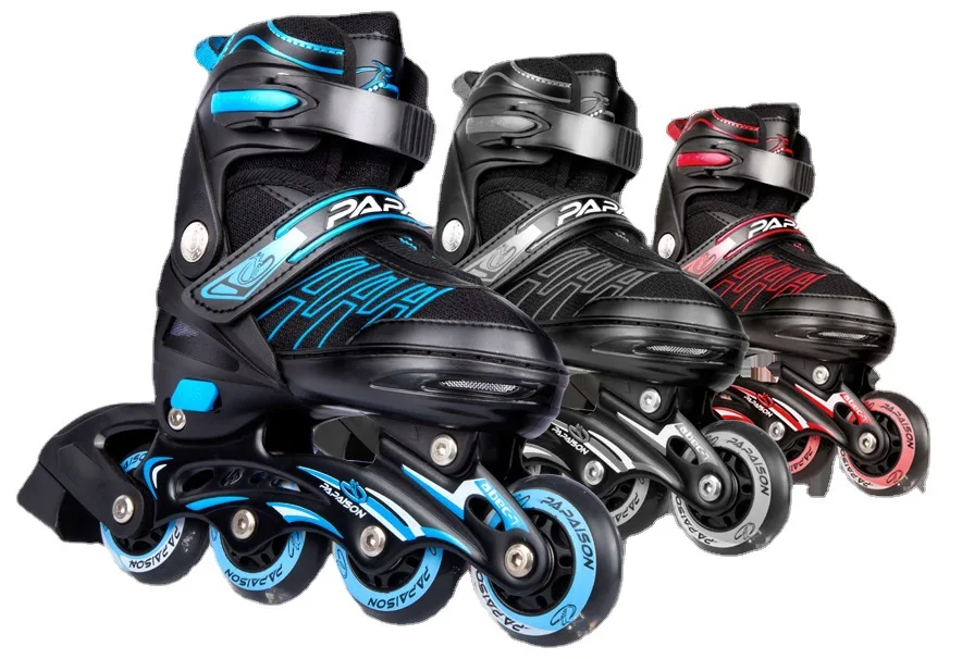 คุณภาพสูงเด็กปรับสเก็ตน้ําแข็ง 4 ล้อ Roller Skate รองเท้าคู่แถว Rollerblading เด็ก Roller Skate