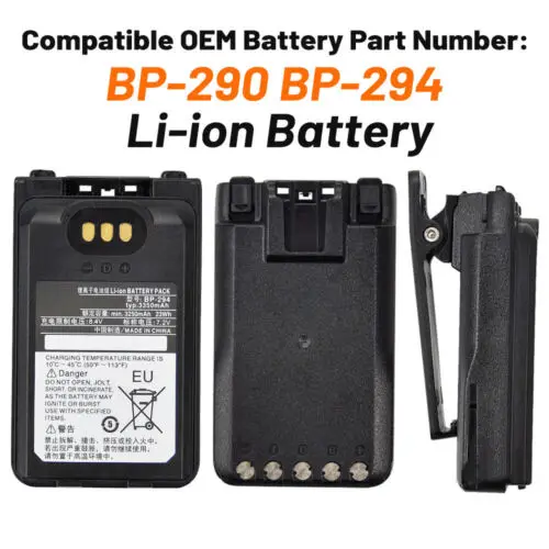 10pcs NEW 7.2v 3350mAh Li-ion Battery Pack for Radio Walkie Talkie ICOM IC-F52D IC-F62D IC-M85 IC-F3400D Two Way Radio