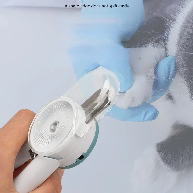 ペット用爪切り 猫用爪切り LEDライト付き 猫用グルーミング 爪切り 爪切り傷防止 噛み付き防止 犬用爪切り ペット用品