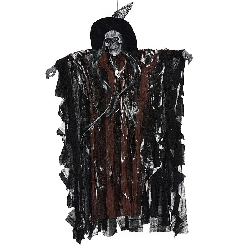 Halloween haunted house secret room dress up pendant skull hanging ghost prop scene dress up tricky skull