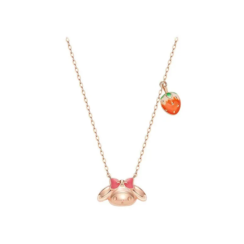 Miniso サンリオ メロディー ストロベリー プラネット ネックレス 女性用 ライト 高級 ハイエンド 甘くて多用途 絶妙な鎖骨チェーン