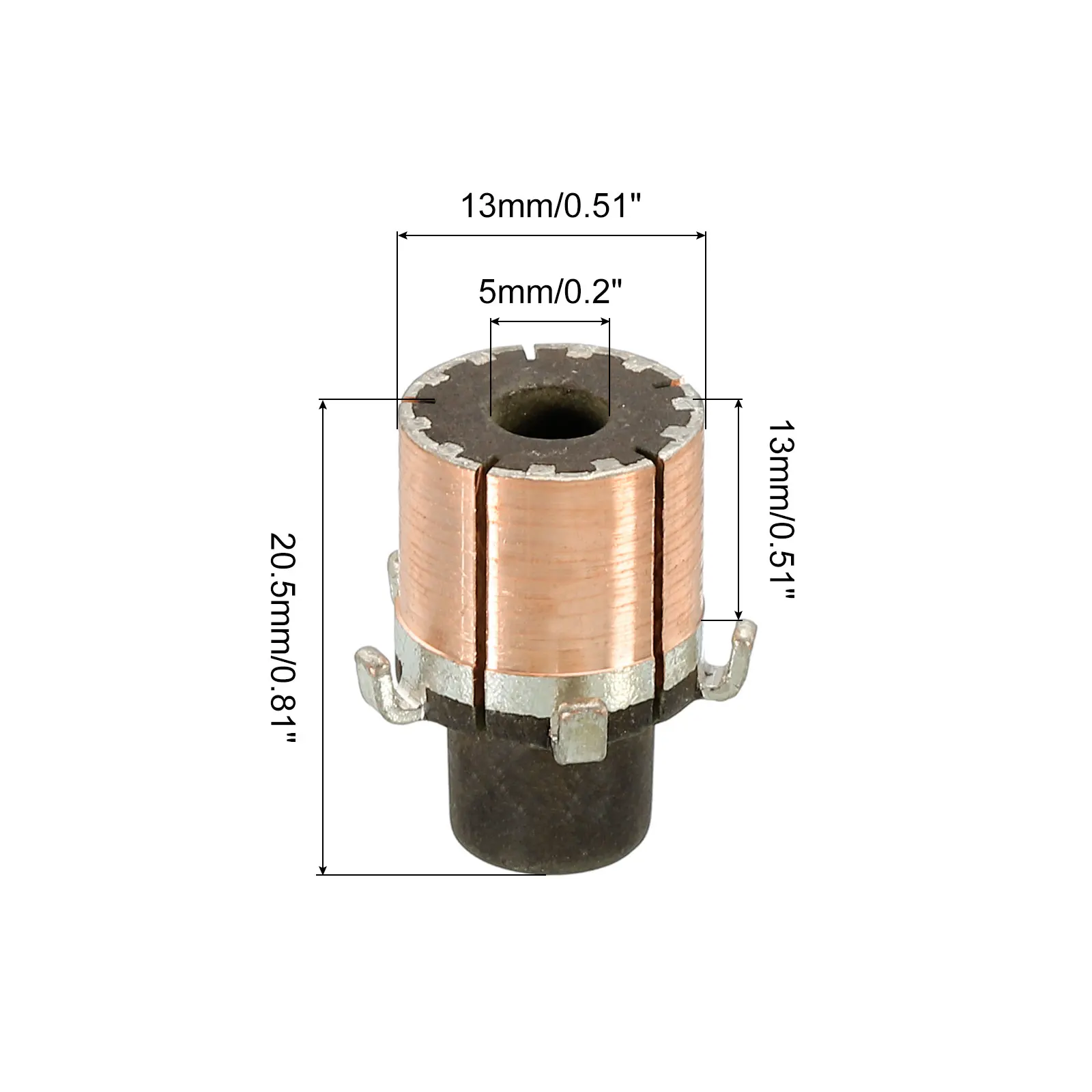 3.17x7.6x15.8mm(5P) /5x10x22mm (5P)/5x13x20.5mm(5P)/5x13x25mm(7P) Copper Bars Electric Motor Commutator for Power Tools DC Motor