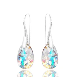 Delysia King Aesthetic Women Colour High-grade Crystal Earrings Trendy Water Drop Versatile Eardrop Best Friend Gift