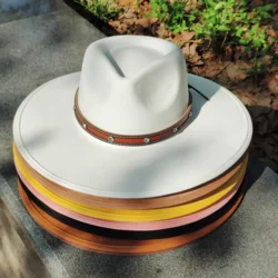 vegan suede hat fedora for men women Hemming hats 9.5cm wide brim fedora Large droplets top fedoras caps sombrero шапка chapeu