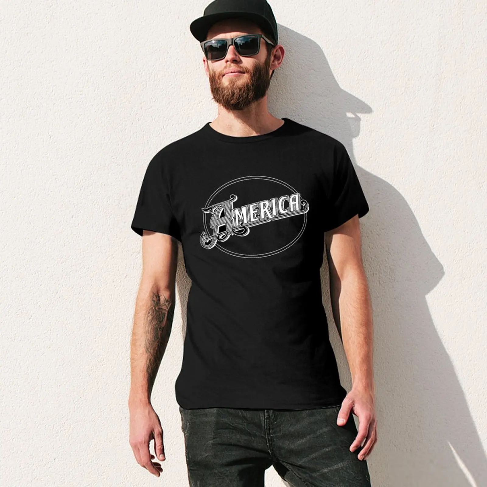 America band T-Shirt cotton man t-shirts funny shirt cotton t shirt for men