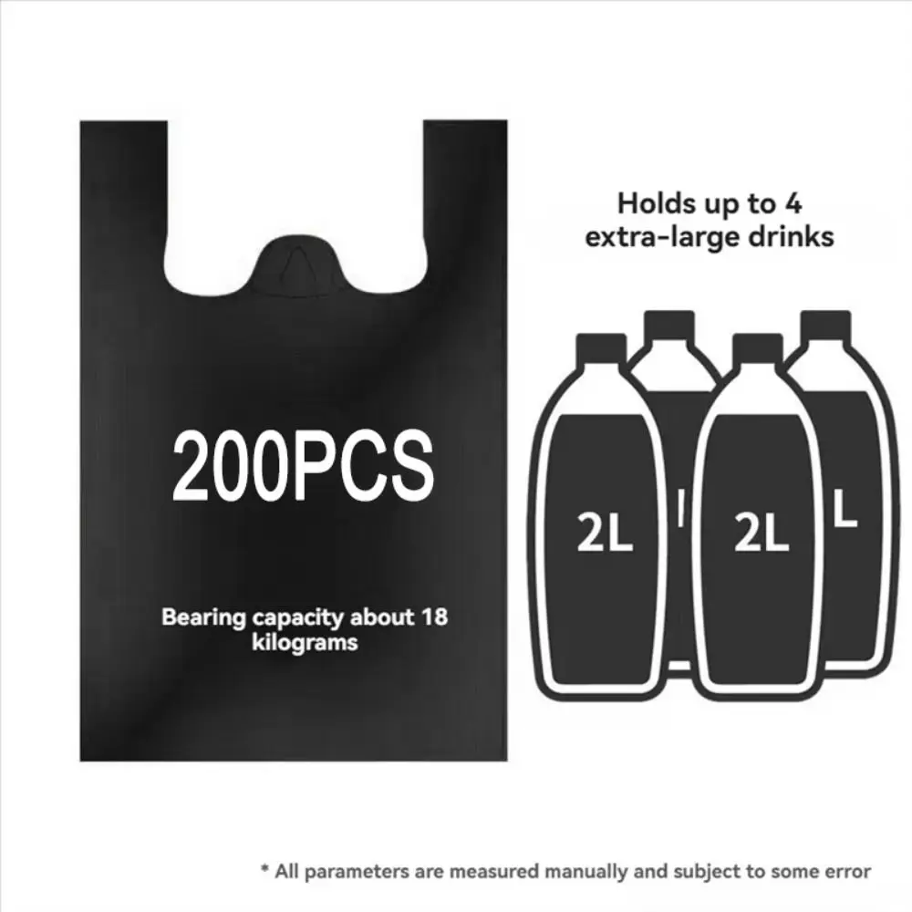 

200 шт. утолщенные сверхмощные мешки для мусора, пластиковые 50*32 см, большие мешки для мусора, герметичные прочные пластиковые мешки для мусора для домашнего использования