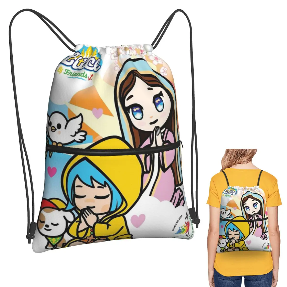 

Рюкзаки Luce Vatican Mascot Catholic Church 2025: многофункциональные сумки-мешки, спортивные сумки, сумки для книг для мужчин и женщин, школьные сумки