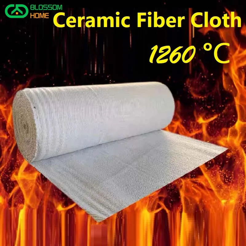 Composite Aluminum Foil Ceramic Fiber Cloth Kiln High Temperature Resistant Cloth Ceramic Fiber Fire Insulation Blanket 2mm