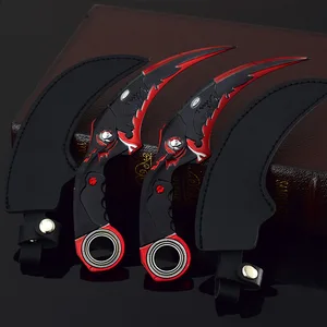 17 سنتيمتر لعبة Karambit الحياة والموت المحيطية القمر المظلم قمم مزدوجة نموذج معدني السلامة ميلي تيري قطار سكين اللعب السيف الصبي هدية أفضل 12 سكاكين تدريب Karambit مبيعا - رقم 5