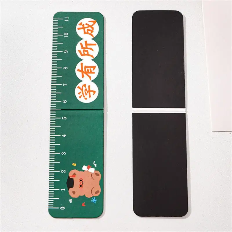 Cartoon Kawaii Magnet Ruler Foldable Magnetic Bookmarks Cute Creative Page Markers Clips Office Stationery Supplies