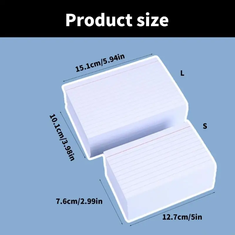 W89C 300 Blätter ausgekleidete Karteikarten zum Studium von Notizen Vokabularkarten für die Büroschule