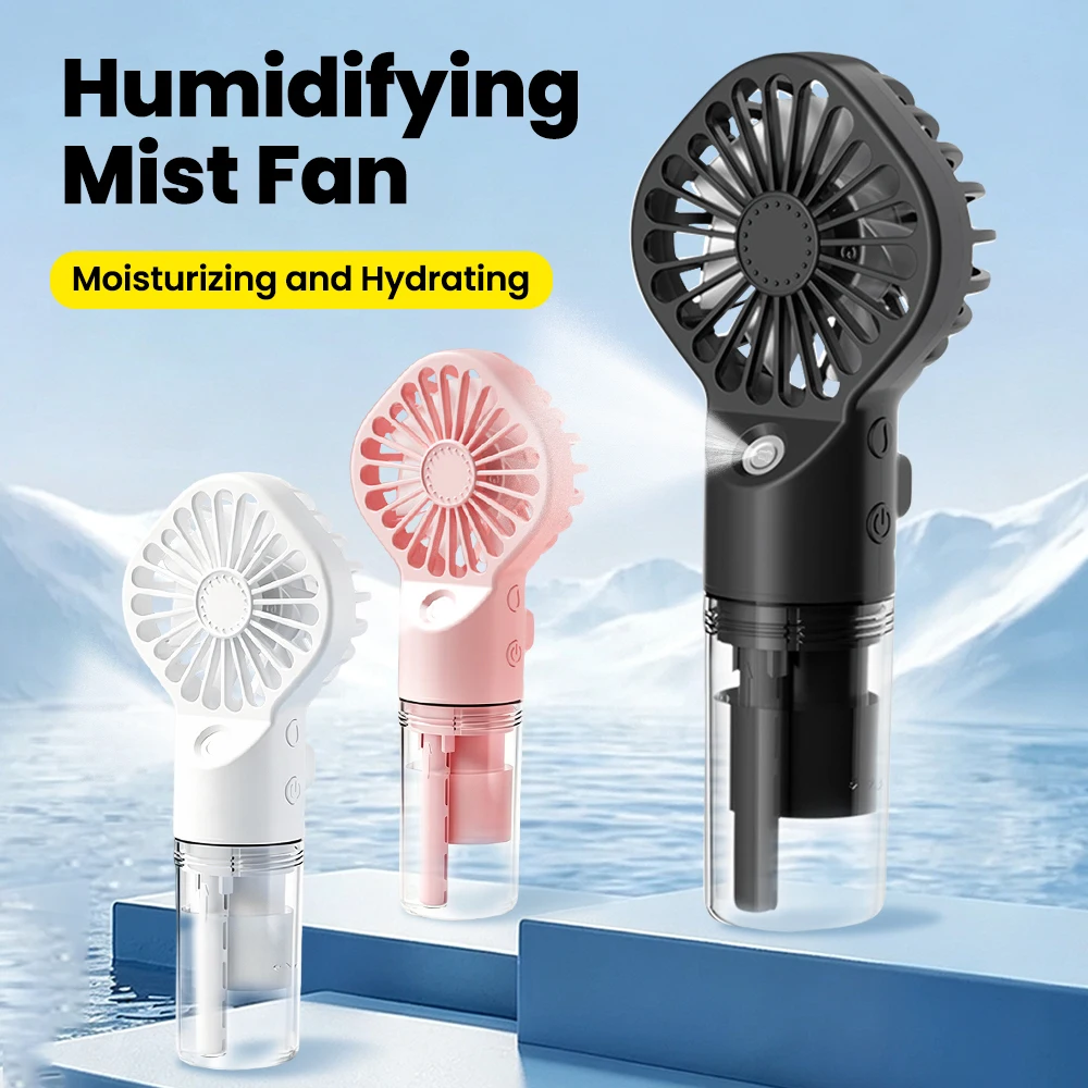 Portable Fan Mini Humidifier Spray Handheld Water Mist Fan Rechargeable Personal Hand Fan Small Water Spray Fan For Outdoor