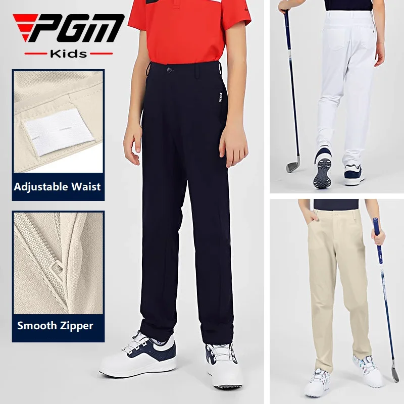 PGM Children Golf Apparel Boys Summer Breathable Pants Elastic Waistband Youth Sports Ball Pants Quick-dry Casual Golf Trousers