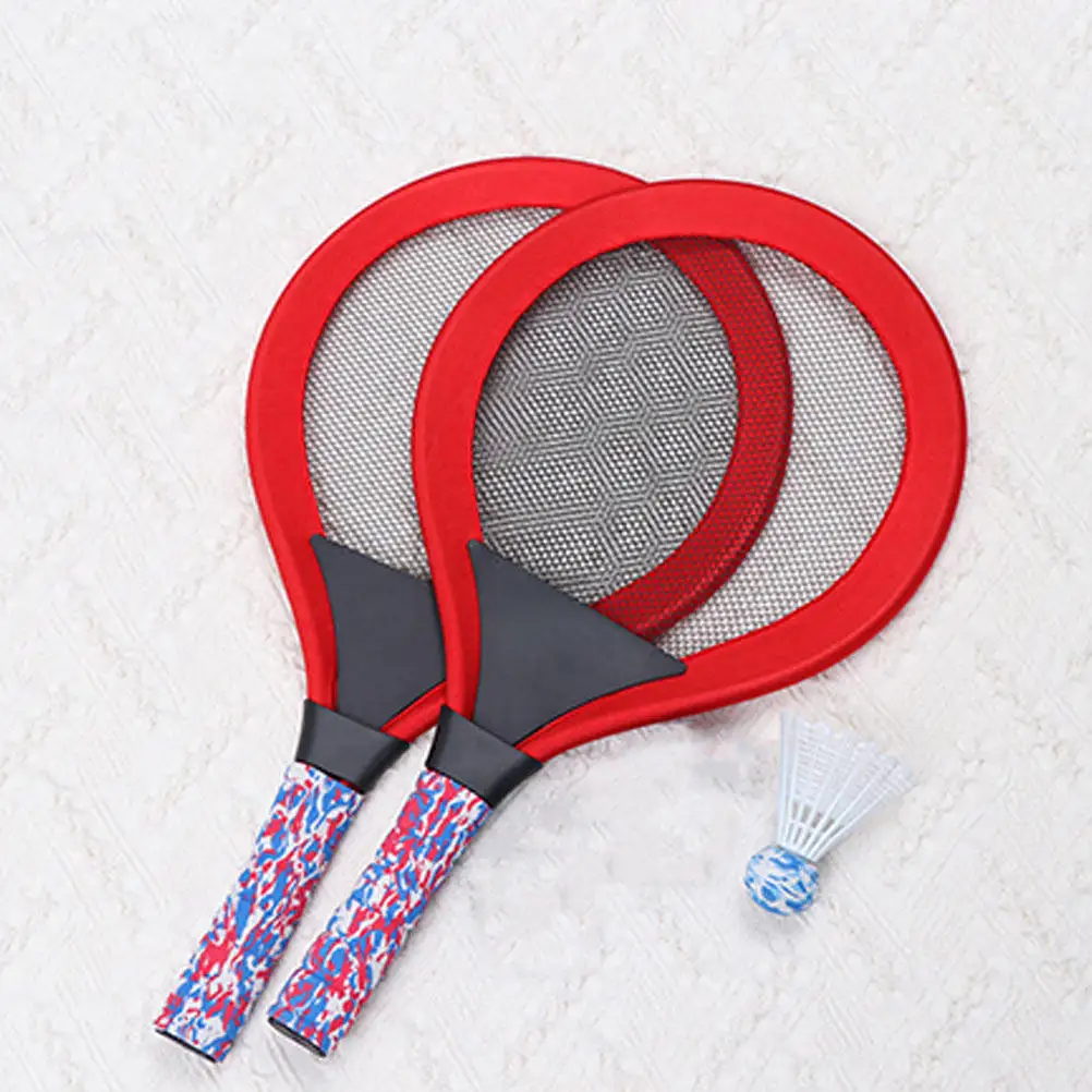 

1Set Kids Luminous Tennis Racket Lightweight Plastic Portable Sports Equipment Set Parent Child Interaction Training Kit
