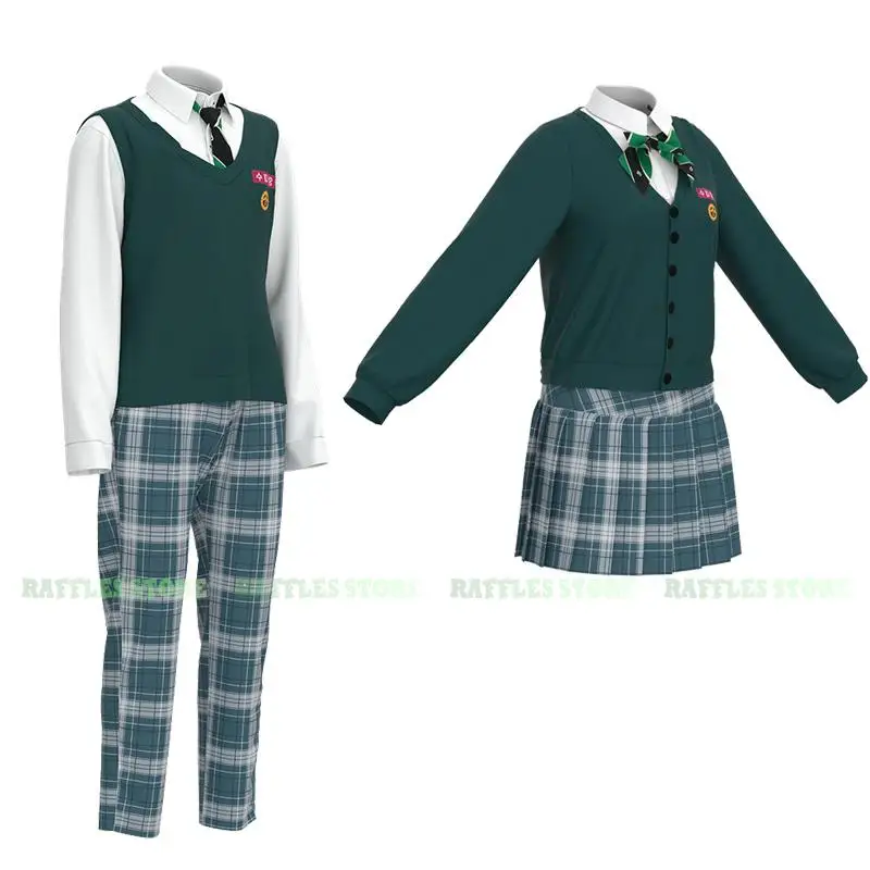 All Us Are Dead Cosplay Costumes Women Korean JK Hyosan High School Uniform Tv Sweater Skirt Halloween Party Couple Outfit