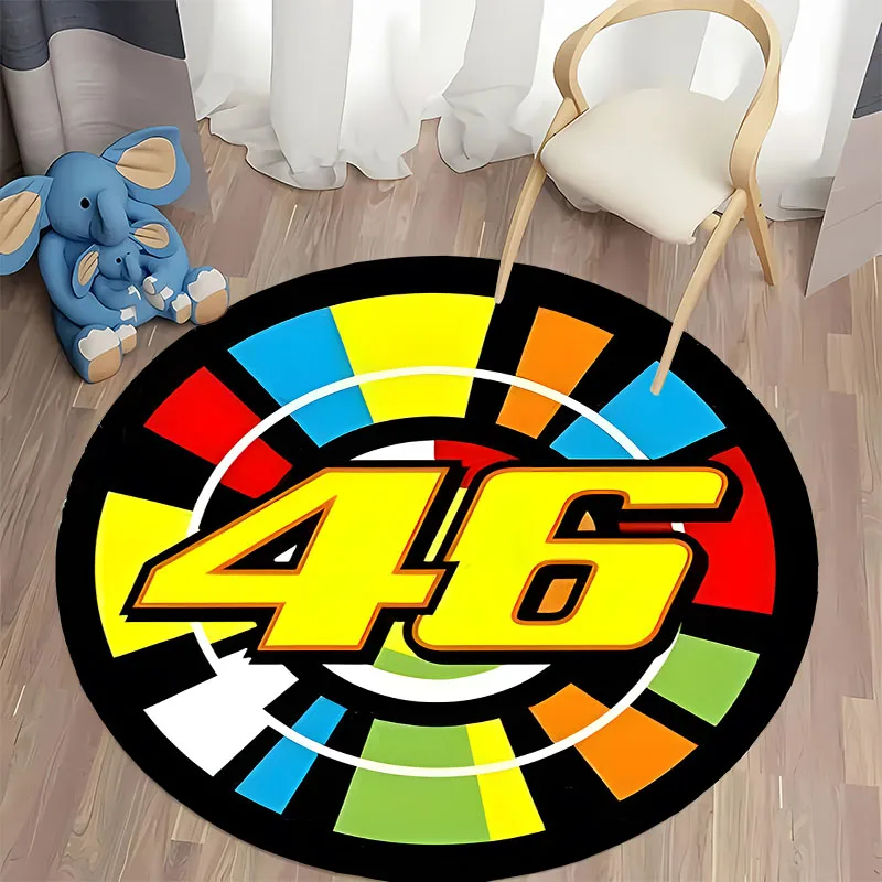 Round Carpet with Vibrant Racing Number Design for Fan Spaces round carpet for home sofa bedroom, gift