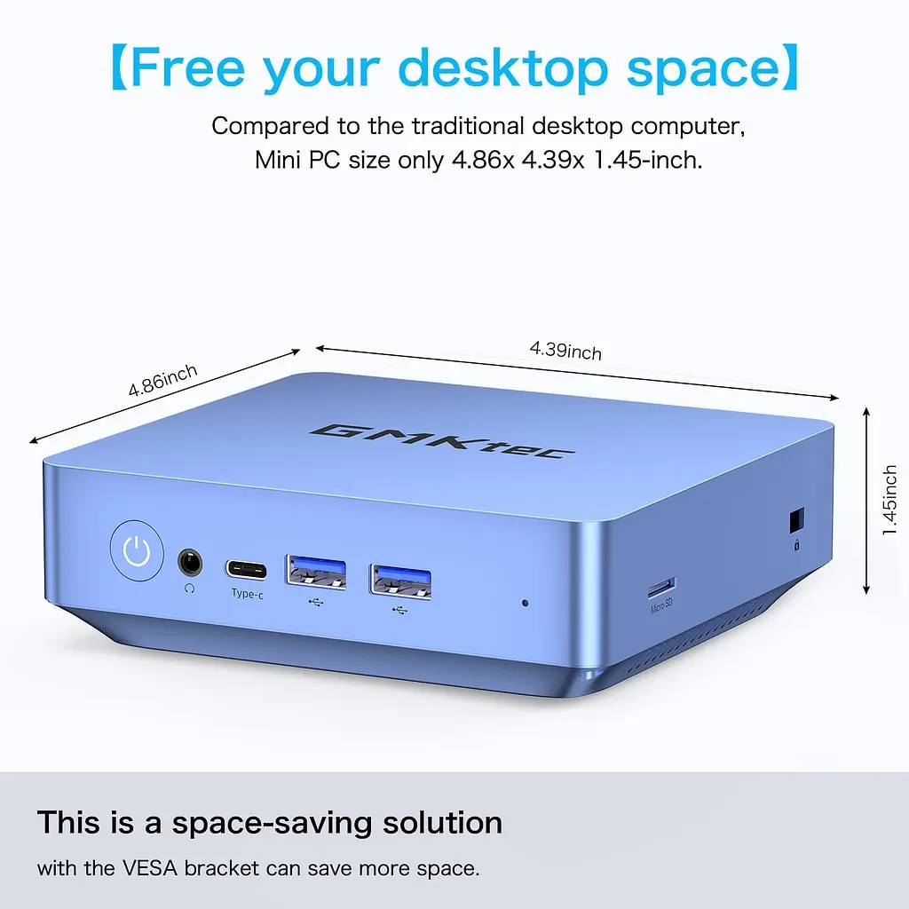 GMKtec NucBox KB10 AMD Ryzen7 5800U DDR4 NO RAM NO ROM Mini PC Windows 11 PRO NVMe（PCIe） M.2 Wi-Fi 6E Desktop Computer USB 3.2