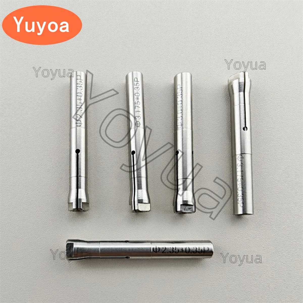 10pcs Electric Collet Chuck 2.35mm 3.0mm 3.175mm for  SAEYANG MARATHON Polishing Handpiece Dental Nail Drill Handpiece Accessory
