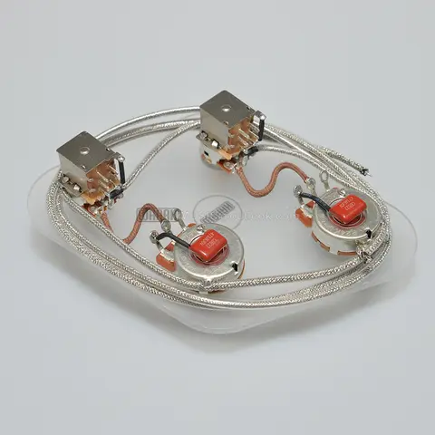 इलेक्ट्रिक गिटार 2T2V प्रीवायर्ड लोडेड गिटार वायरिंग हार्नेस किट LP इलेक्ट्रिक गिटार के लिए 500K पॉट्स 8 best sales गिटार लोडेड पिकगार्ड - №7