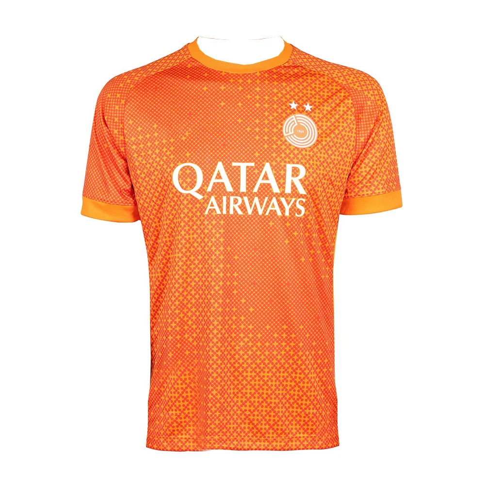 Retro Al Sadd SC Katar Grafik-Fußballtrikot für Herren und Damen, Atmungsaktives O-Neck Kurzarm-Trainingsshirt für Kinder – Detail 2