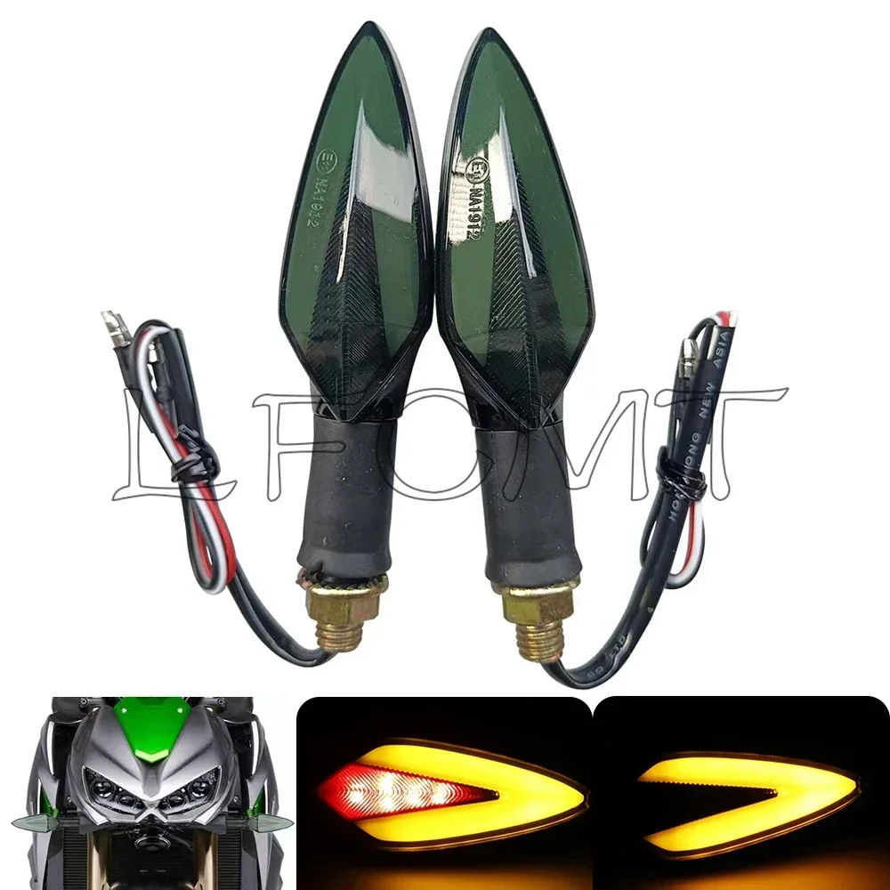 

2PCS Universal Motorcycle LED Arrow Turn Signal Lights Flowing Indicator Lamp Warning Taillight Fit for Moto Scooter ATV