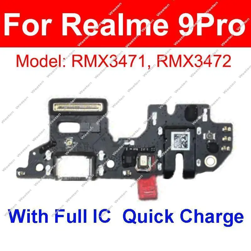 For Realme 9 9i 9 Pro Plus 9Pro+ 4G 5G USB Charger Board Dock Connector USB Charging Jack Port Small Board Parts