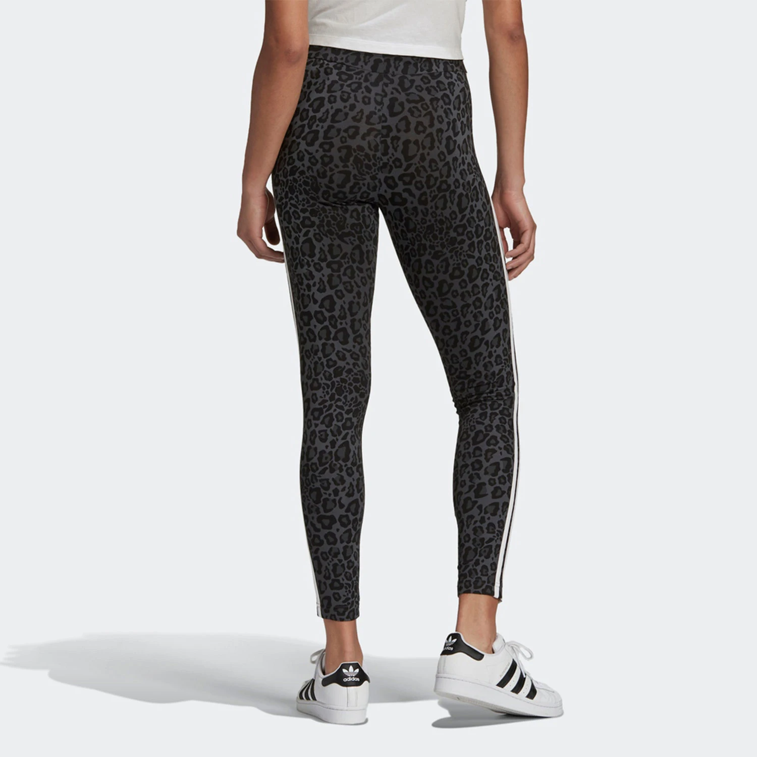 Adidas genuine clover women's leopard print sports tight pants HB4769