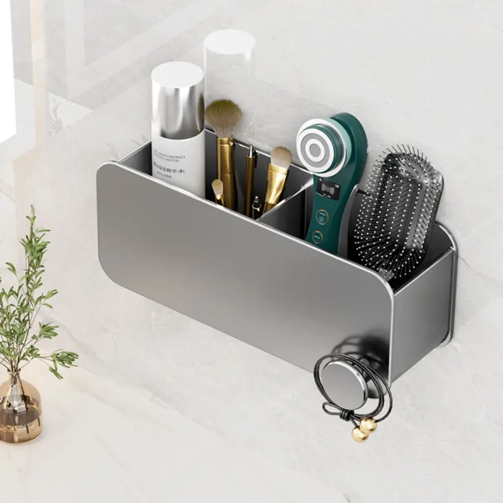 Hole-free Bathroom Storage Rack Wear-resistant High Volume Bathroom Shelf Non-condensing Multifunctional Toiletries Organizer