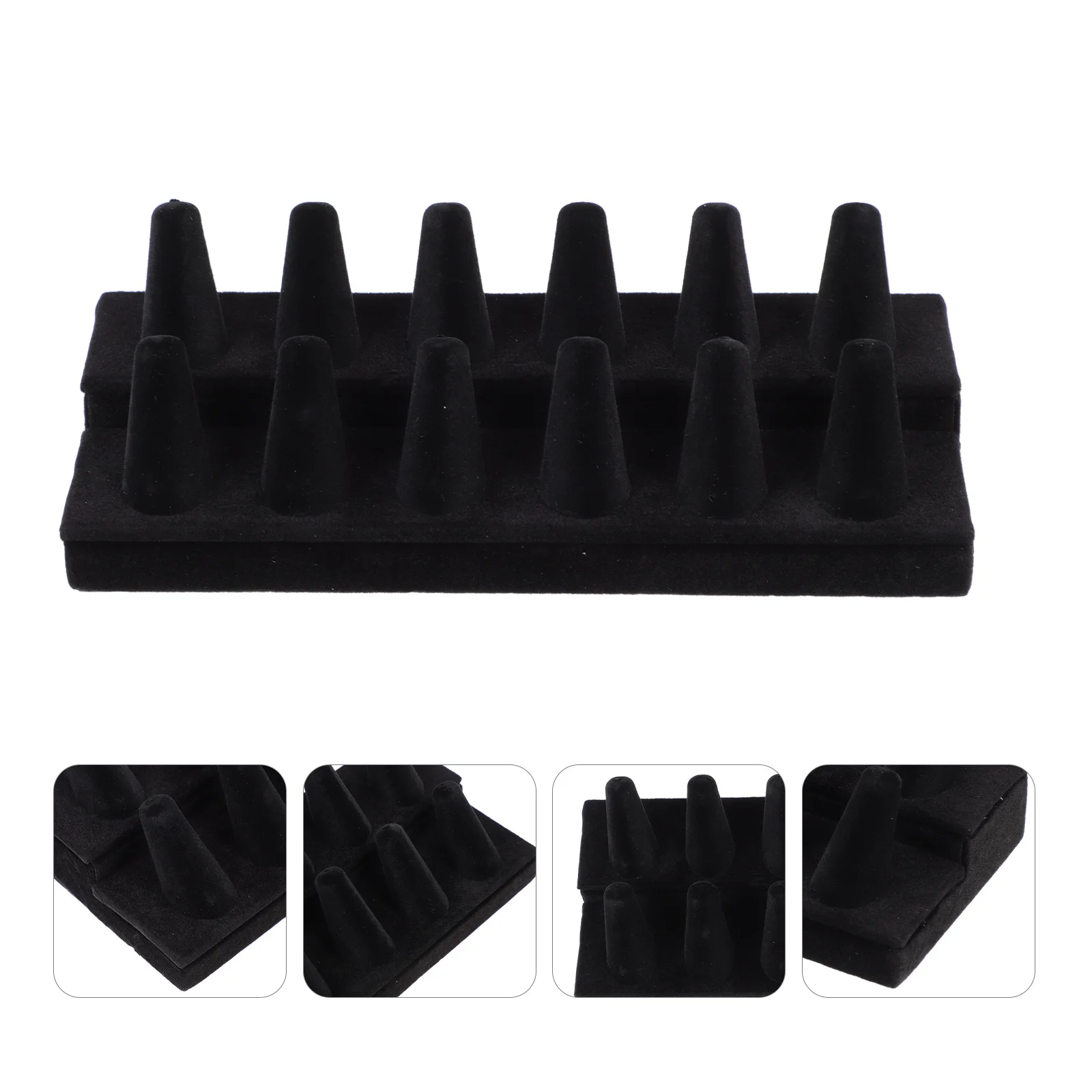 

1Pcs Rings Holder Jewelry Ring Display Stand with Flat Base Easy Access Storage Rack for Trade Shows and Desktop Use