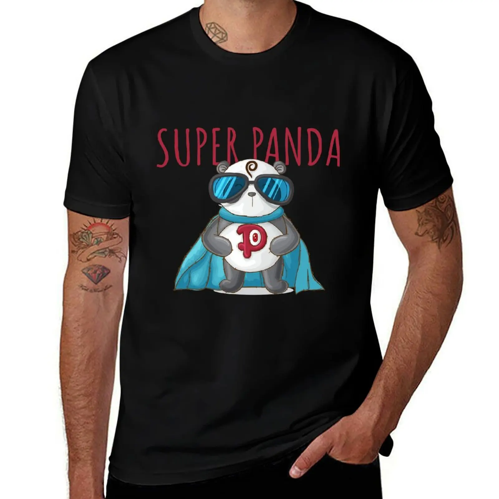 

Super panda, super panda hero T-Shirt plus sizes T-shirts oversize basketball graphic tees men workout shirt