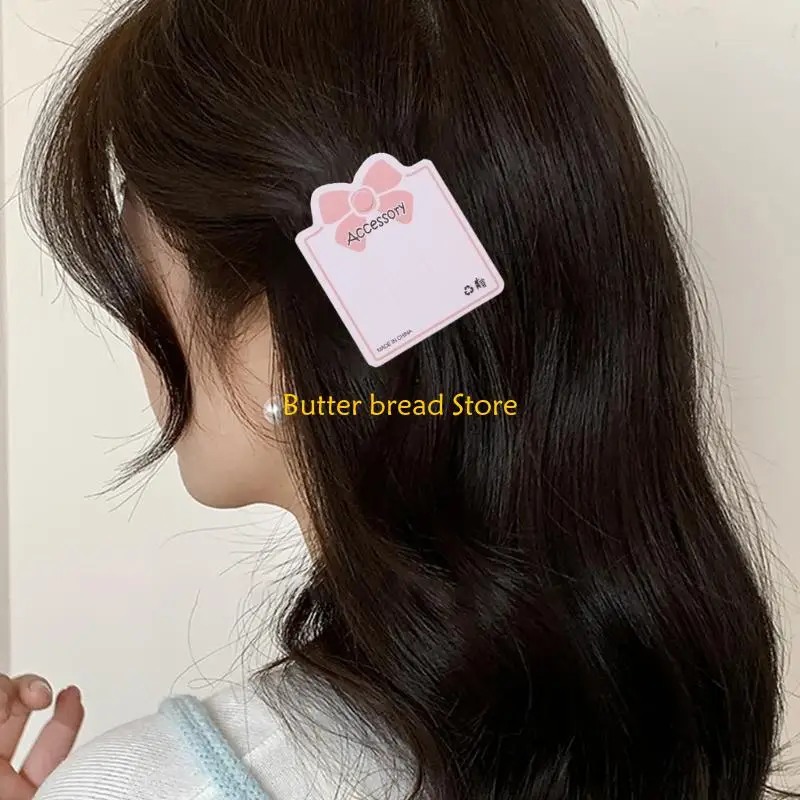 W89C Hair Accessories Holder Paper Card for Hairpins Hair Clip Ornaments Organization