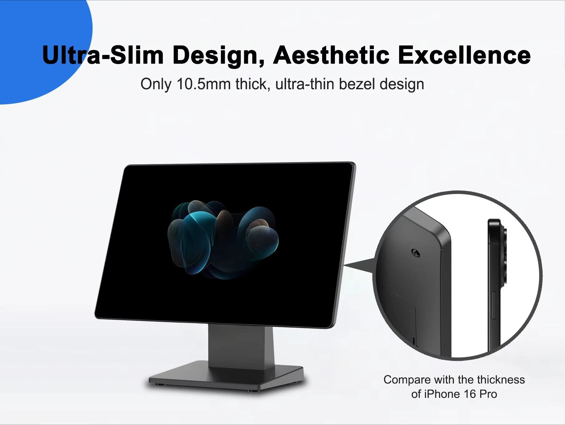 سجل النقدية النحيف 15.6 بوصة تعمل باللمس ماكينة تسجيل المدفوعات النقدية #5