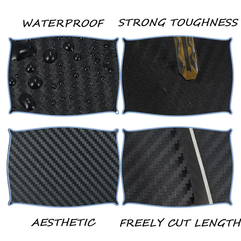 

Carbon Fiber Car Tape Black Car Door Edge Guards Side Mirror Anti-Scratch Collision Strip Waterproof Protector Film Tape