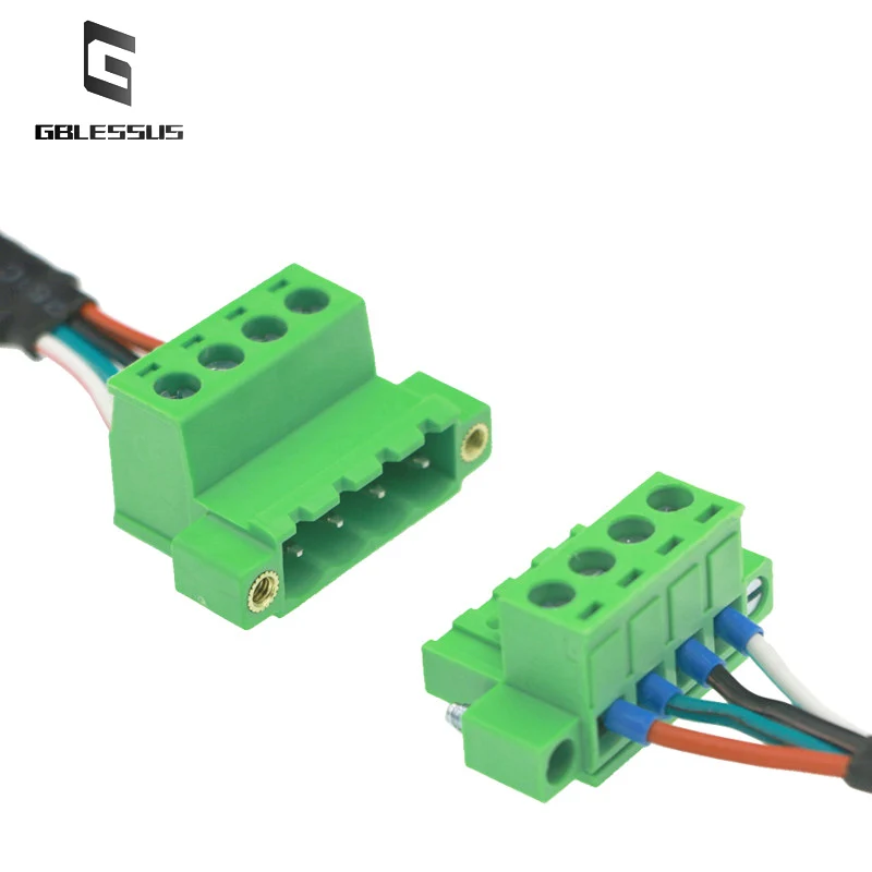 2EDGRKP-5.08mm Terminal Quick Connector Plug-in Type 2Pin-11Pin Welding-free Butt-in Guide Rail Installation Copper