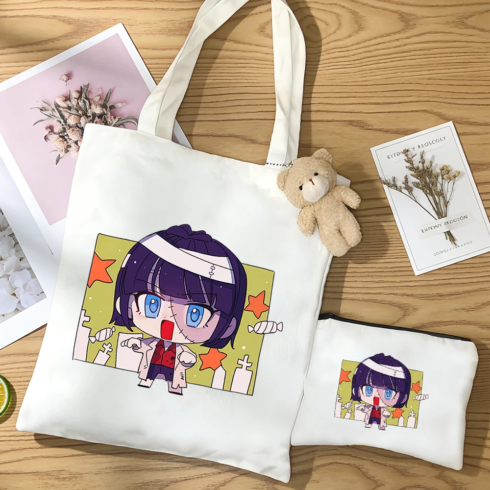 

3pcs/set kawaii JoJo's Bizarre Adventure kujo jotaro Rohan Kishibe Jolyne Cujoh shoulder bag Anime figure canvas bag Versatile
