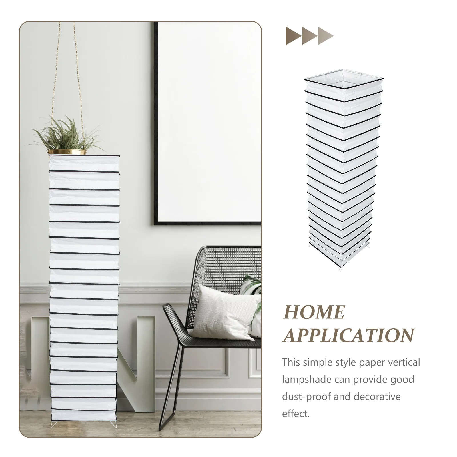 Floor Lamp Shade Paper Vertical Simple Design Lampshade Decorative Light Cover Home Bedroom Floor Light Accessory